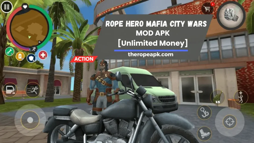 new invincible bike for rope hero mafia wars